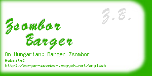 zsombor barger business card